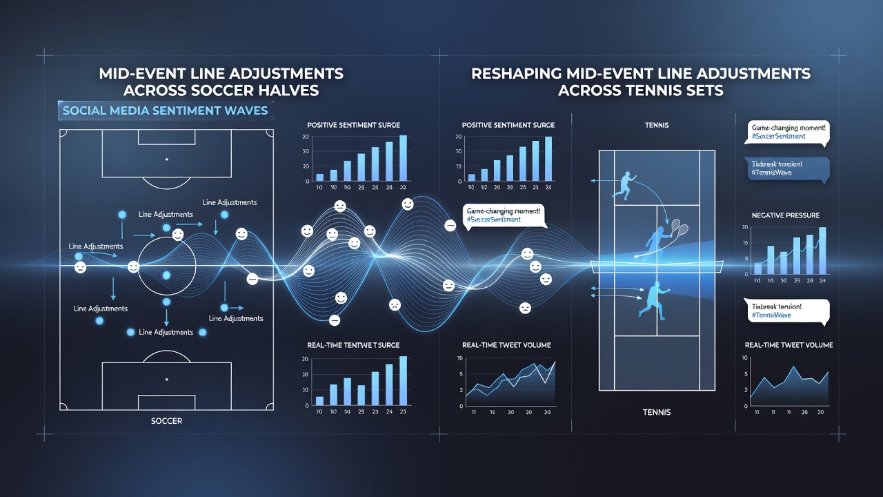 Darstellung von Echtzeit-Datenströmen aus sozialen Medien und deren Auswirkungen auf Wettquoten in verschiedenen Sportarten