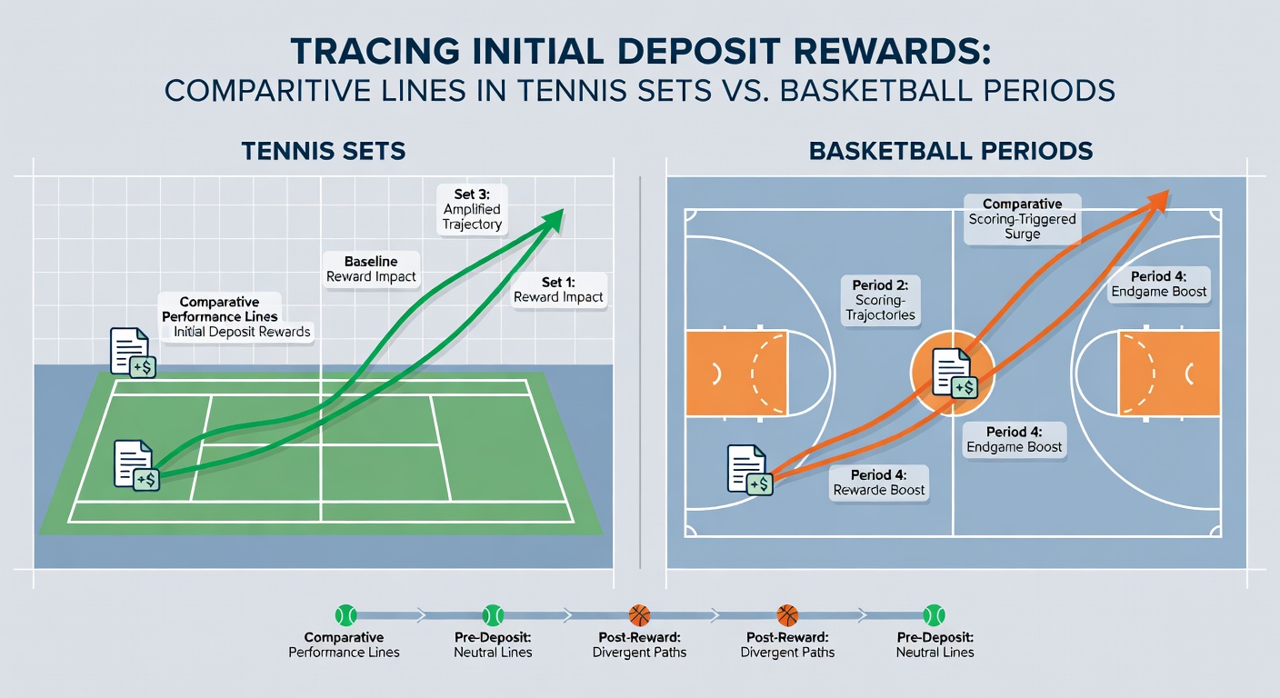 Vergleich der Linienverschiebungen in Tennis-Sets und Basketball-Perioden